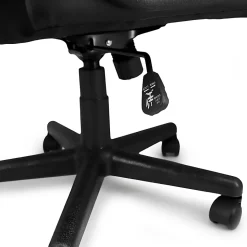 Elama Faux Leather Mid-Back Adjustable Office Chair, Black
