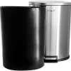 Elama 13-Gallon Half Circle Stainless Steel Step Trash Bin With Slow Close Mechanism, 25-1/2”H x 18-3/4”W x 12-5/8”D, Matte Silver