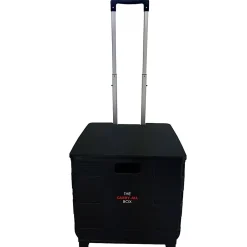 Elama Home Heavy-Duty Carry-All Easy Folding Cart, Black