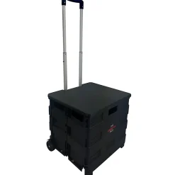 Elama Home Heavy-Duty Carry-All Easy Folding Cart, Black