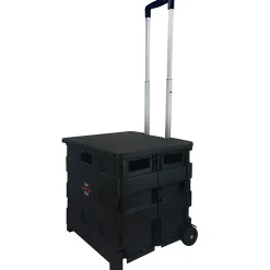 Elama Home Heavy-Duty Carry-All Easy Folding Cart, Black