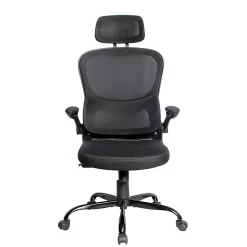 Elama Mesh/Fabric High-Back Adjustable Office Chair, Black