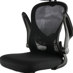 Elama Mesh/Fabric High-Back Adjustable Office Task Chair, Black/Gray