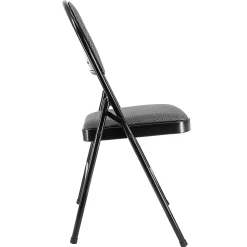 Elama Metal Folding Chairs With Padded Seats And Top Handles, Gray, Set Of 4 Chairs