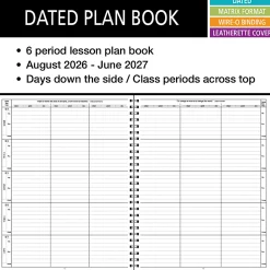 2026-2027 ELAN Publishing Weekly/Monthly Academic Year Teacher Lesson Planner, 8-1/2