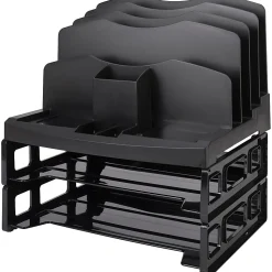 Eldon® Smart Sorter™ System With Trays, Black