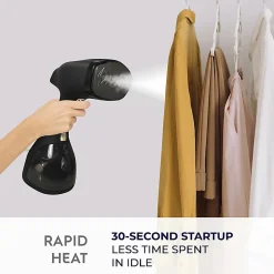Electrolux Handheld Portable Garment Steamer With Extra-Long Cord, Black