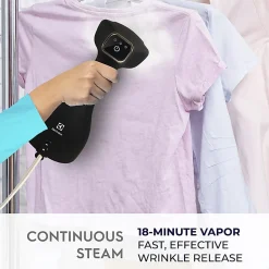 Electrolux Handheld Portable Garment Steamer With Extra-Long Cord, Black