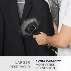 Electrolux Handheld Portable Garment Steamer With Extra-Long Cord, Black