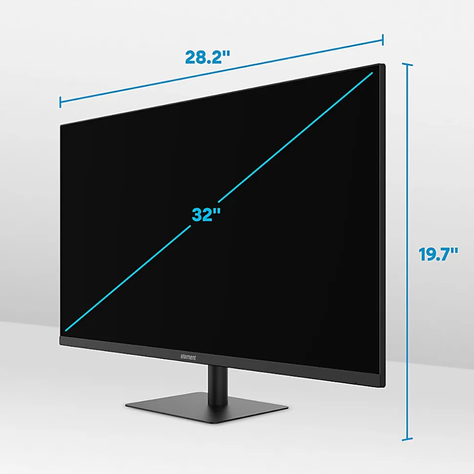 Element EM2FPAF32B 32" 1080P VA Display 3-Sided Frameless Computer Monitor