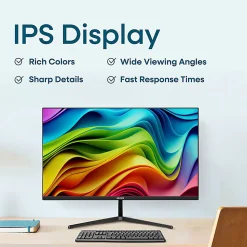 Element 27” 1080P FHD IPS Display Computer Monitor, Total Qty 1