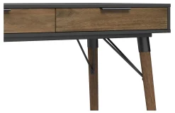 Elle Décor Dani 47”W Writing Desk, Old World Rustic Pine/Dusk Gray