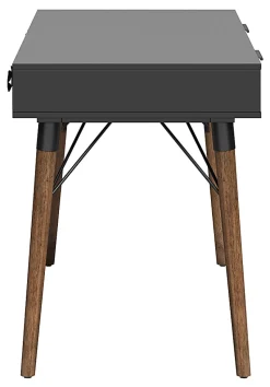 Elle Décor Dani 47”W Writing Desk, Old World Rustic Pine/Dusk Gray