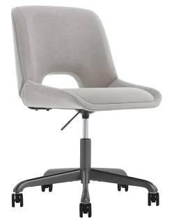Elle Décor Laissy Low-Back Task Chair, Linen Color