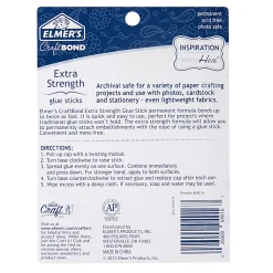Elmer's CraftBond Extra Strength Glue Sticks, 0.21 Oz, Pack Of 4 Sticks