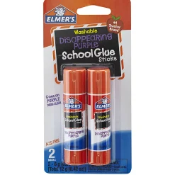 Elmer's Disappearing Purple School Glue Sticks, 0.21 oz, 2 Count