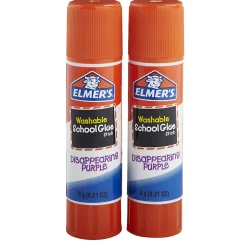 Elmer's Disappearing Purple School Glue Sticks, 0.21 oz, 2 Count
