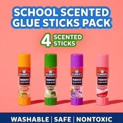 Elmer's Elmer s Tropical Scented Glue Sticks, Safe, Nontoxic School Glue, 4 Count (6g each)