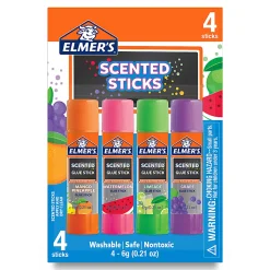 Elmer's Elmer s Tropical Scented Glue Sticks, Safe, Nontoxic School Glue, 4 Count (6g each)