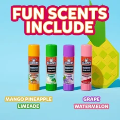 Elmer's Elmer s Tropical Scented Glue Sticks, Safe, Nontoxic School Glue, 4 Count (6g each)