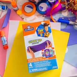 Elmer's Giddy Up Slime Kit featuring Toy Story Characters, Slime Supplies, Color Slime, Crunchy Slime, 4 Piece