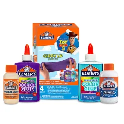 Elmer's Giddy Up Slime Kit featuring Toy Story Characters, Slime Supplies, Color Slime, Crunchy Slime, 4 Piece