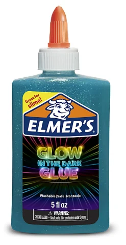 Elmer's® Glow-In-The-Dark Liquid Glue, Blue, 5 Oz