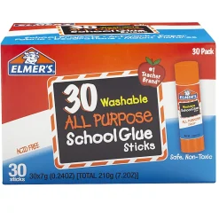 Elmer's® Glue Stick Classroom Pack, All-Purpose Clear, Box Of 30