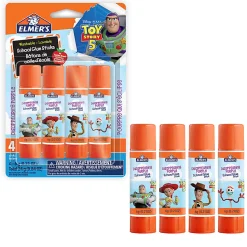 Elmer's Glue Sticks featuring Toy Story Characters, Disappearing Purple Glue Sticks, School Supplies, 6g, 4 Count