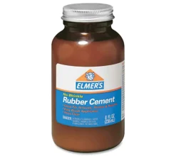 Elmer's® No-Wrinkle Rubber Cement, 8 Oz, Brown