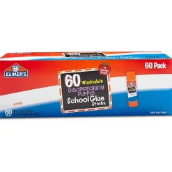 Elmer's® School Glue Sticks, 0.24 Oz, Purple, Box Of 60