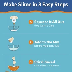 Elmer's® Slime Kit, Glow In The Dark Blue/Natural