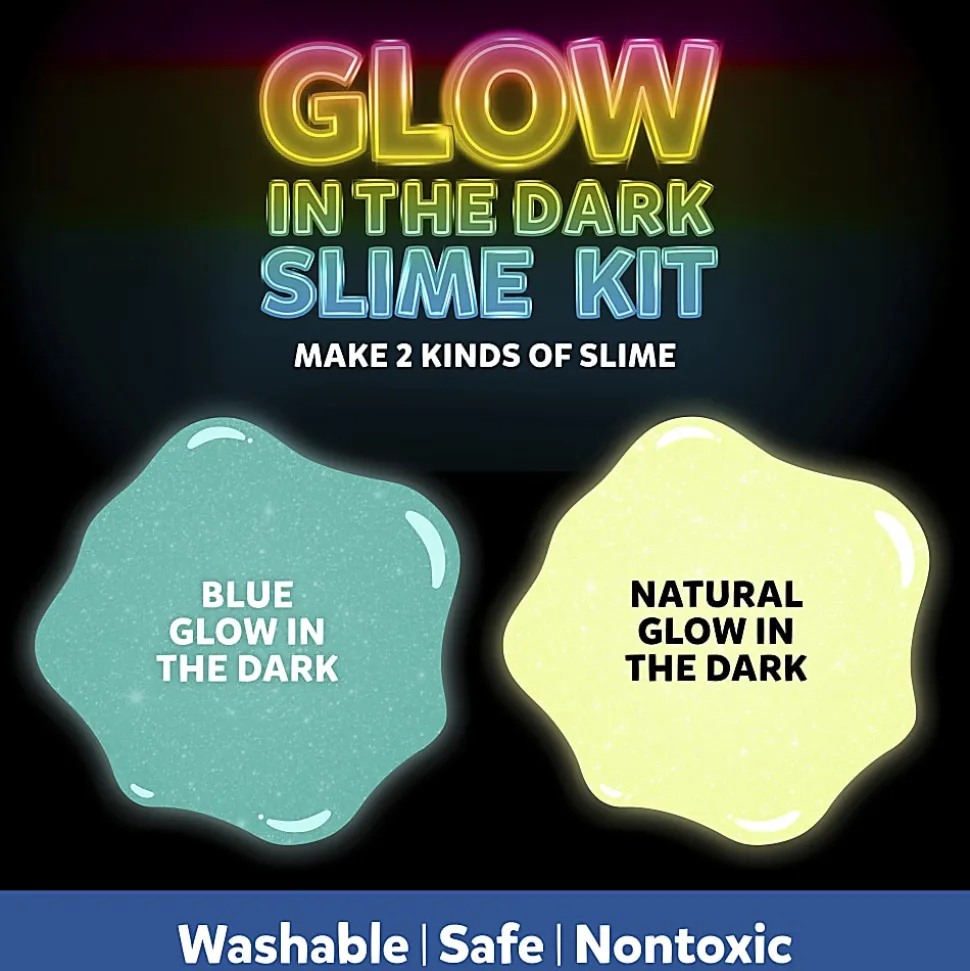 Elmer's® Slime Kit, Glow In The Dark Blue/Natural