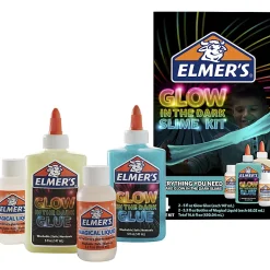 Elmer's® Slime Kit, Glow In The Dark Blue/Natural