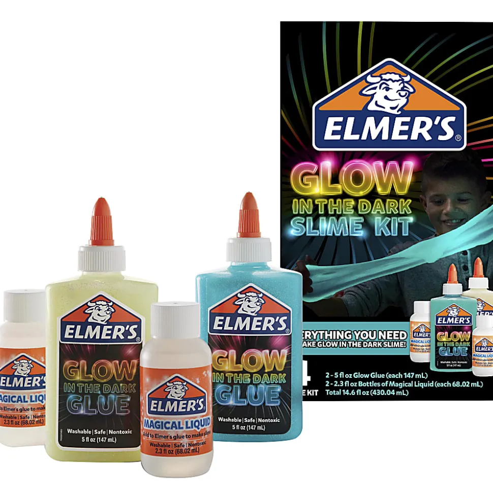 Elmer's® Slime Kit, Glow In The Dark Blue/Natural