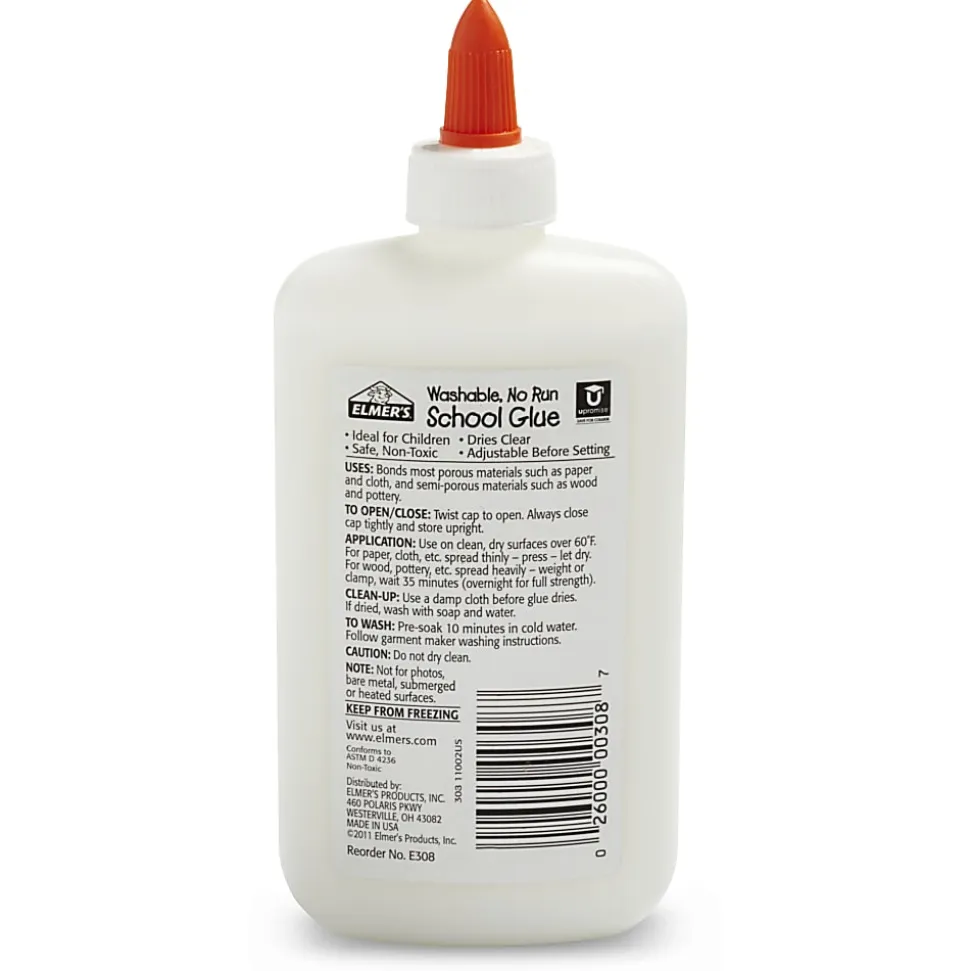 Elmer's® Washable School Glue, 7.62 Oz, White