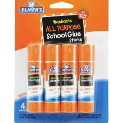 Elmer's® Washable School Glue Sticks, 0.24 Oz, Pack Of 4