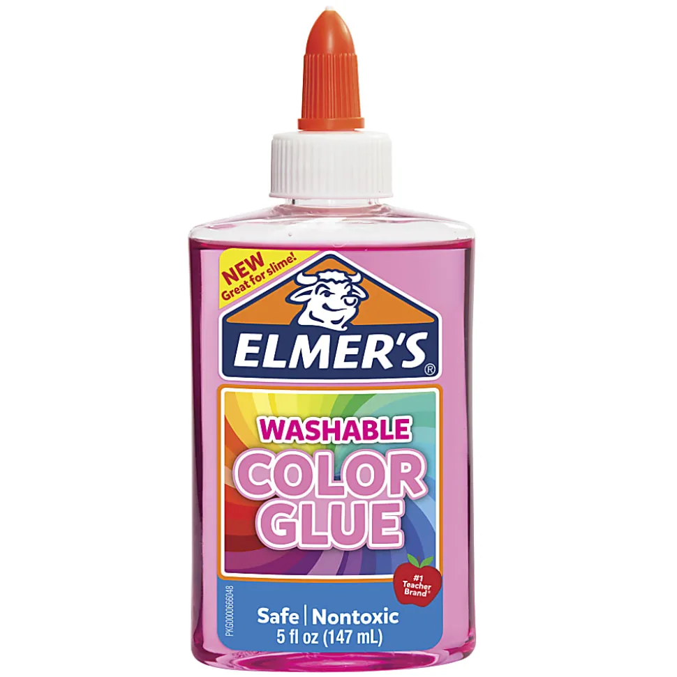 Elmer's® Washable Translucent Color Glue, Pink, 5 Oz Bottle