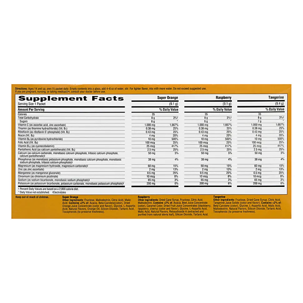 Emergen-C Vitamin C Dietary Supplement Drink Mix, Variety, Case Of 90 Packs