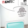 EMTEC Wallpaper USB 2.0 Flash Drive, 8GB, Turquoise