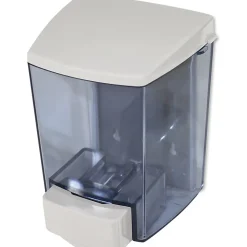 Encore Soap Dispenser - Manual - 30 fl oz Capacity - Clear, White - 1 Each