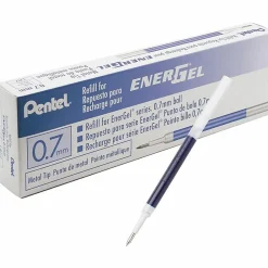 EnerGel Liquid Gel Pen Refill - 0.70 mm - Blue Ink - Smudge Proof, Quick-drying Ink, Glob-free, Smooth Writing - 12 / Box