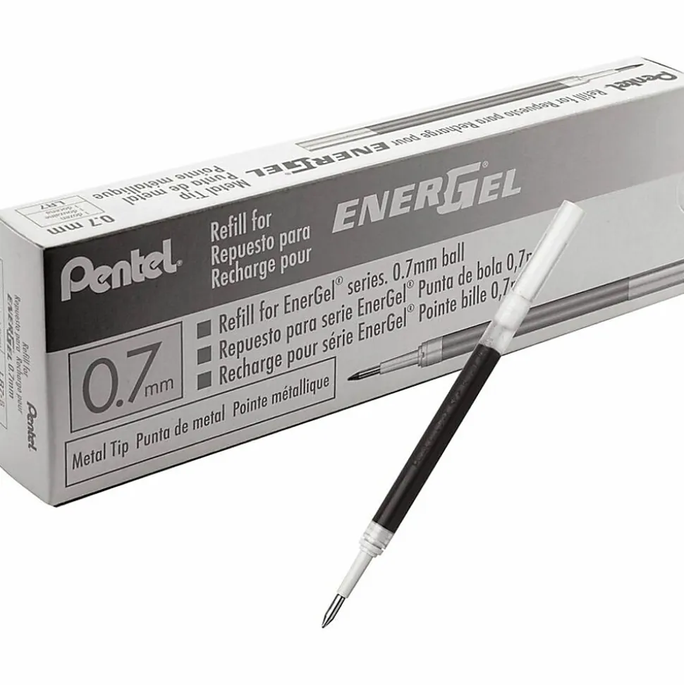 EnerGel Liquid Gel Pen Refill - 0.70 mm - Black Ink - Smudge Proof, Quick-drying Ink, Glob-free - 12 / Box