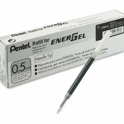 EnerGel Liquid Gel Pen Refill - 0.50 mm , Fine Point - Black Ink - Smudge Proof, Smear Proof, Quick-drying Ink, Glob-free, Smooth Writing - 12 / Box