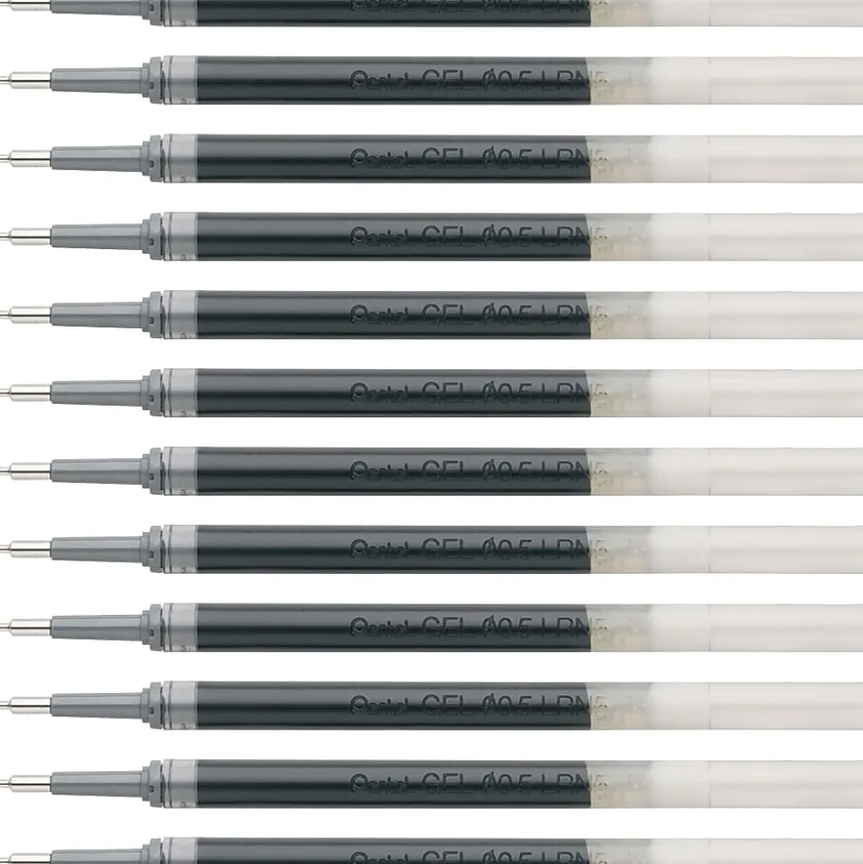 EnerGel Liquid Gel Pen Refill - 0.50 mm , Fine Point - Black Ink - Smudge Proof, Smear Proof, Quick-drying Ink, Glob-free, Smooth Writing - 12 / Box
