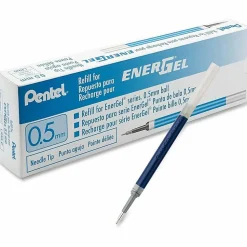 EnerGel Liquid Gel Pen Refill - 0.50 mm , Fine Point - Blue Ink - Smudge Proof, Smear Proof, Quick-drying Ink, Glob-free, Smooth Writing - 12 / Box