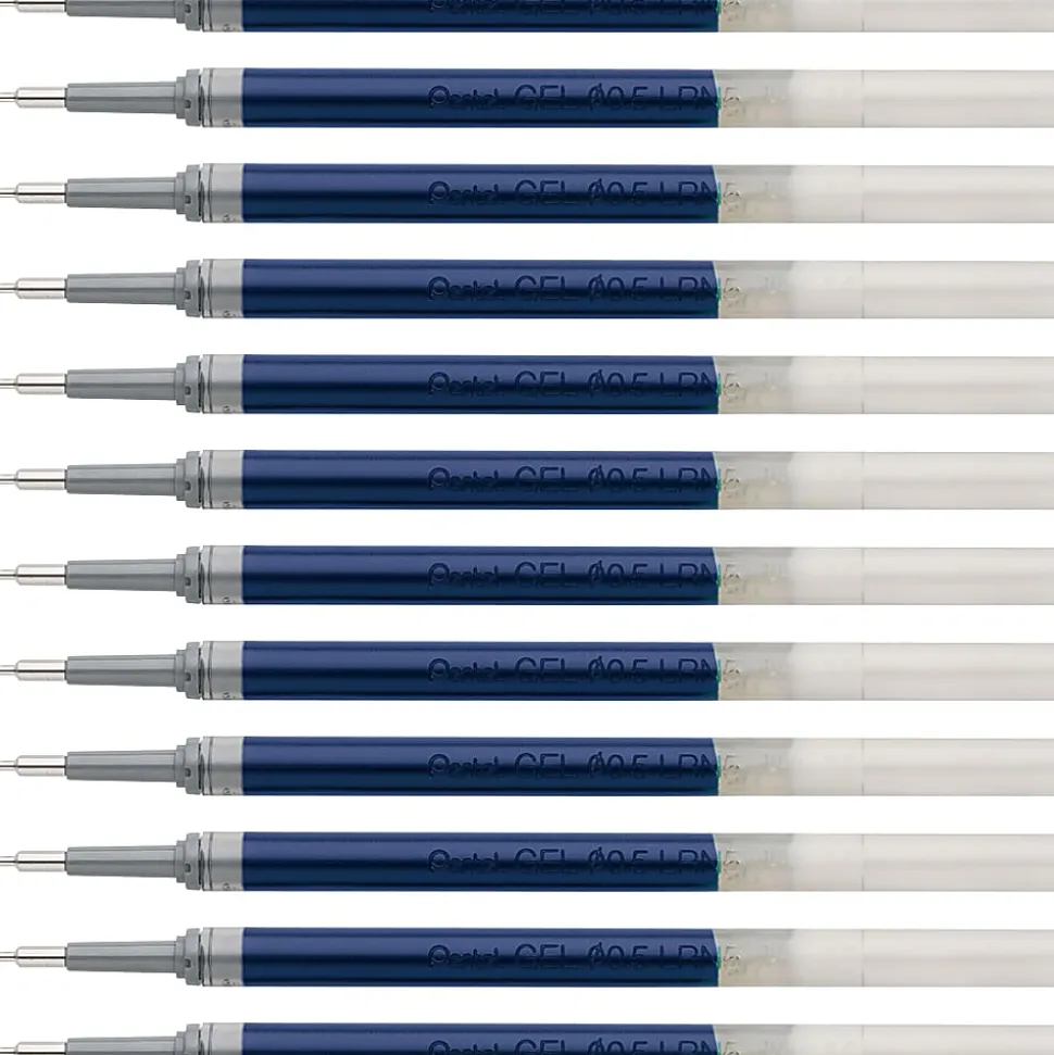 EnerGel Liquid Gel Pen Refill - 0.50 mm , Fine Point - Blue Ink - Smudge Proof, Smear Proof, Quick-drying Ink, Glob-free, Smooth Writing - 12 / Box