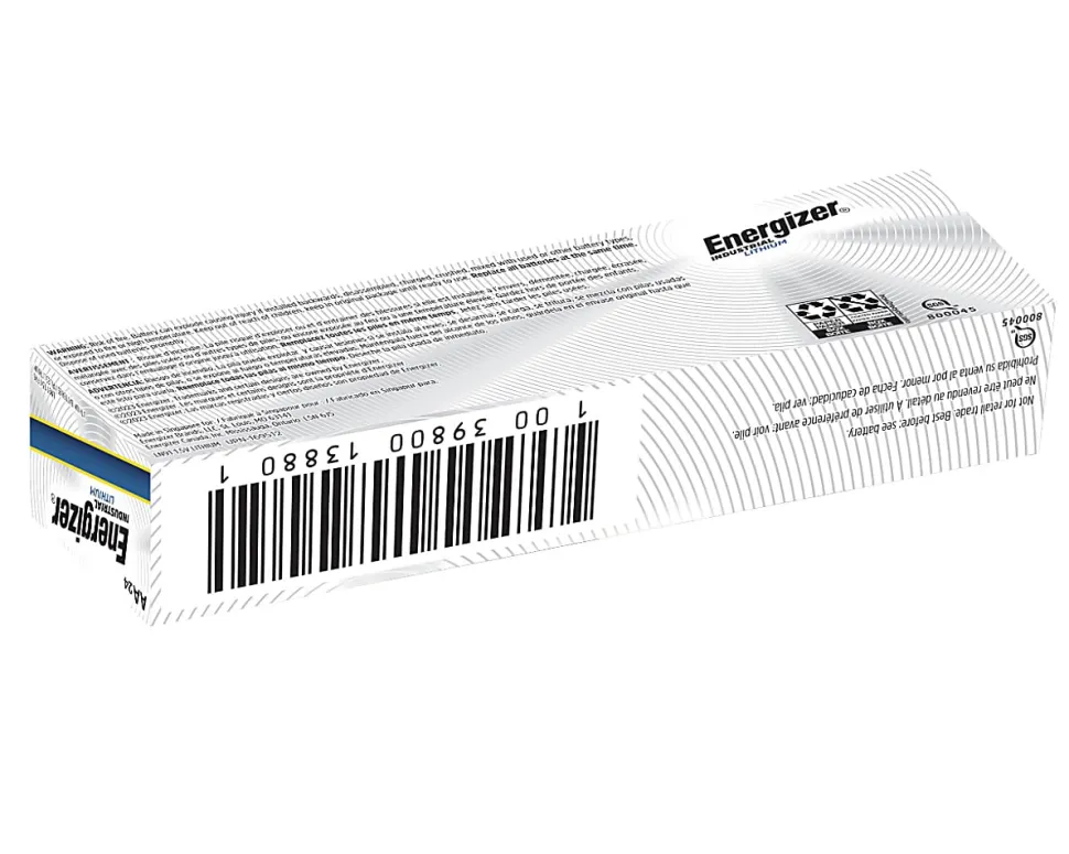 Energizer® Industrial Lithium AA Batteries, Pack Of 24 Batteries, L91
