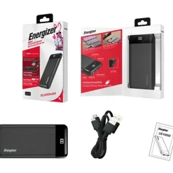 Energizer® 10000mAh Power Bank Charger, Black, UE10058