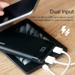Energizer® 10000mAh Power Bank Charger, Black, UE10058